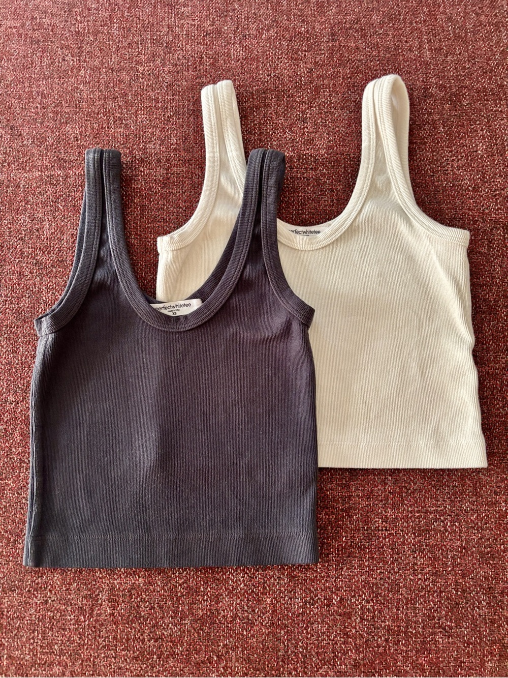 perfectwhitetee daisy cotton ribbed crop tank
